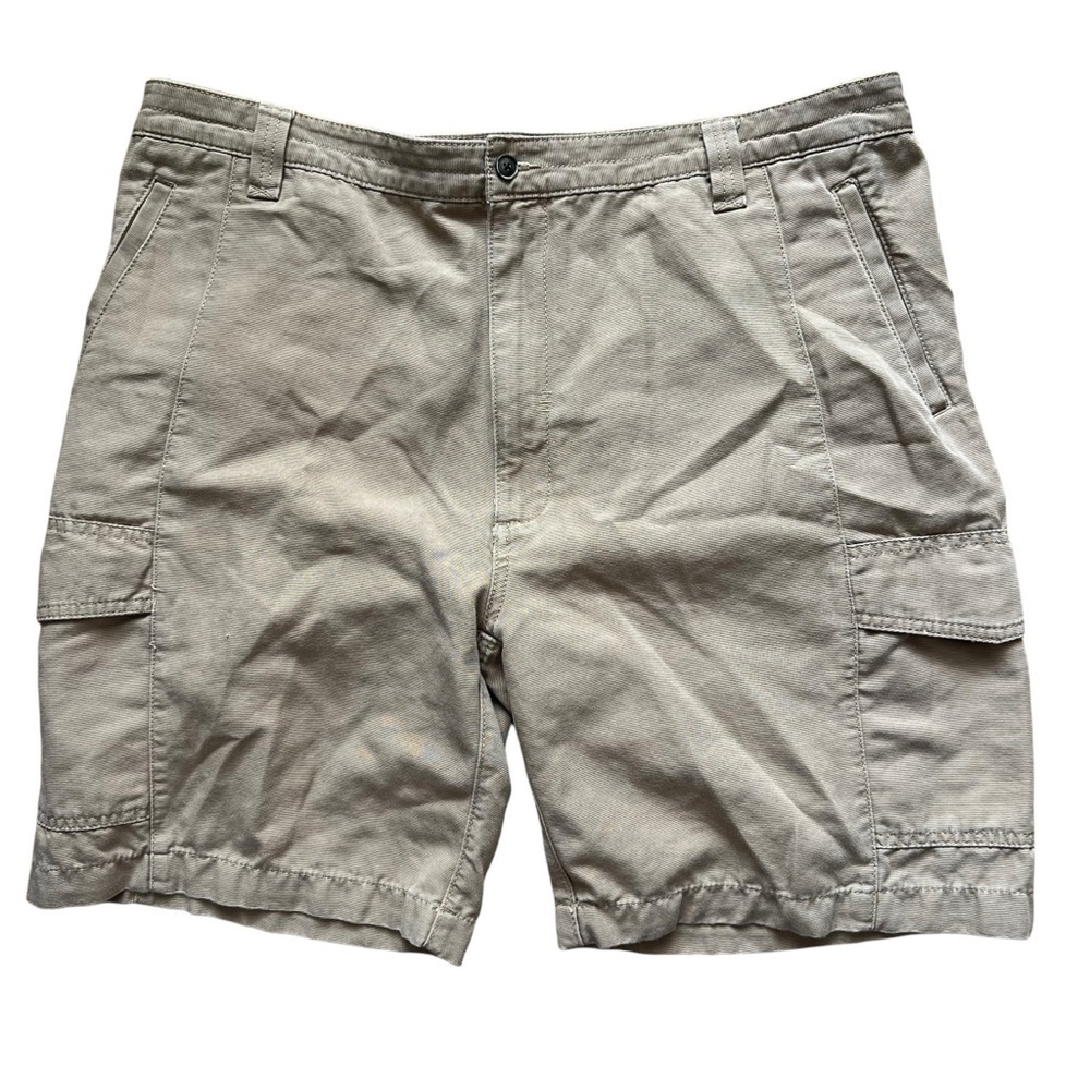 Caribbean Men’s Flat Front Cotton Cargo Shorts Outdoor Flat Front Beige Size‎ 40